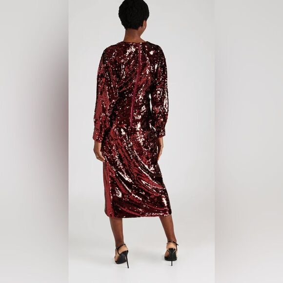 Ted Baker Evening Dress 'EMALEEE' in Carmine Red in size 2 - Picture 2 of 16